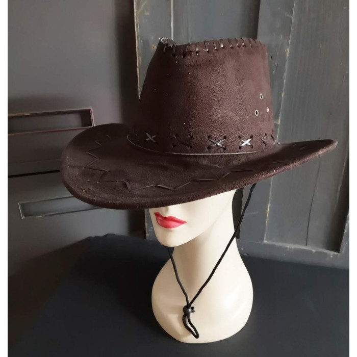 Chapeau Cowboy Western Feutre brun